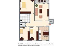 Große 2 2/2 Zimmer Wohnung mit Balkon