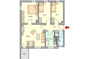 Nürnberg, Katzwanger Str. 145/2.OG links – Katzwanger Straße 145, 90461 Hasenbuck, Nürnberg – Vorschaubild 2