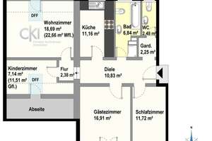 Ländlich Wohnen ohne Infrastruktur in Hochstadt -
4 Zi.-DG-Wohnung mit Südbalkon und freiem Blick – Die vollständige Adresse der Immobilie erhältst du vom Anbieter., 82234 Weßling – Vorschaubild 11