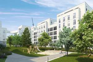 Möblierte Wohnung mit eigener Dachterrasse | 2,5 Zimmer | direkt am Olympiapark | oberste Etage