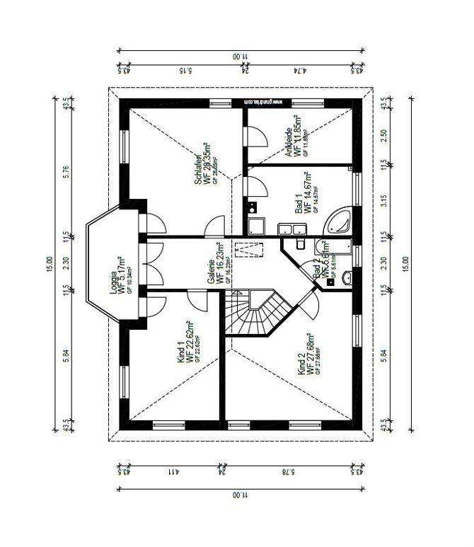 Grundriss Obergeschoss