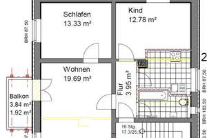 3 Zimmerwohnung mit Balkon in ruhiger Lage – Boquet-Graseweg 100, 39128 Nordwest, Magdeburg – Vorschaubild 2