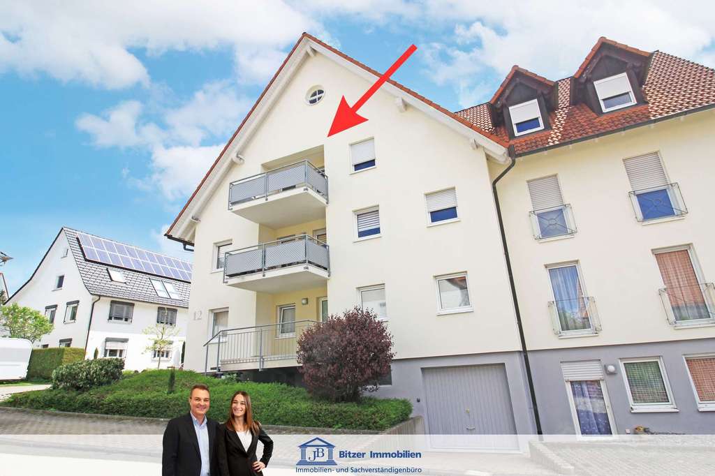 Immobilie in Meßstetten - Helles Single-Appartement mit Westbalkon und Garage - Bild 0