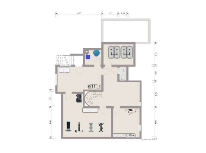 Fitnessraum, Kellerräume, Was