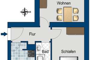 Schöne Wohnung: ansprechende 2-Zimmer-Wohnung! – Heckerdamm 293F, 13627 Charlottenburg-Nord, Berlin – Vorschaubild 2