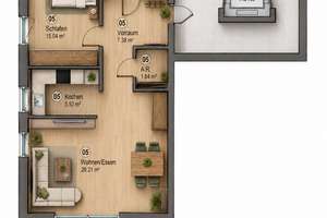 **Lichtdurchflutete 2-Zimmer-Wohnung mit Balkon** – Donaustaufer Straße 44, 93059 Reinhausen, Regensburg – Vorschaubild 14