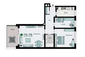 Wohnen wie im eigenen Haus - renovierte 3 -Zimmer Wohnung mit großer Terrasse & Garten – Sollkehre 14, 22179 Bramfeld, Hamburg – Vorschaubild 14