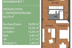 LOFT-Wohnung mit Süd-Terrasse, Parkett, Badewanne & PKW-Stellplatz / WE 1*** – Straße des Friedens 25a, 4808 Wurzen – Vorschaubild 11