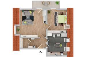 2-Zi.-Dachgeschosswohnung in ruhiger und grüner Bestlage von Solln – 81479 Solln, München – Vorschaubild 9