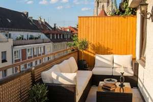 Logenplatz in der Ludwigsvorstadt: DG-Wohnung mit 2 Terrassen & Blick auf Kirche St. Paul