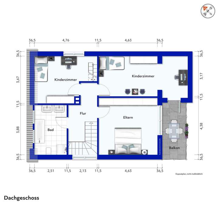 Grundriss Dachgeschoss