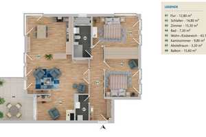 3,5 Zi.-Wohnung direkt am Main, Bj. 2012 – Griesheimer Ufer 18, 65933 Frankfurt am Main – Vorschaubild 17