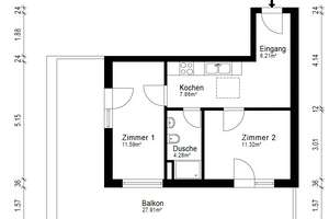 Zum 16.04.2026 an Studenten zu vermieten: moderne 2-Zi.-Wohnung mit Dachterrasse in FH-Nähe – Heikendorfer Weg 94, 24149 Neumühlen-Dietrichsdorf, Kiel – Vorschaubild 1