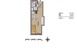 Helle 1-Zimmer-Wohnung mit geschmackvoller Möblierung – 60528 Niederrad, Frankfurt am Main – Vorschaubild 9