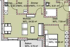 Diese barrierearme Wohnung wartet auf neue Bewohner – Die vollständige Adresse der Immobilie erhältst du vom Anbieter., 48249 Dülmen – Vorschaubild 12