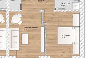 KfW 40 QNG: 150.000 € Förderkredit - 2 Zimmer OG Wohnung mit Südbalkon – Wasserturmstraße 3-5, 85748 Garching bei München – Vorschaubild 2