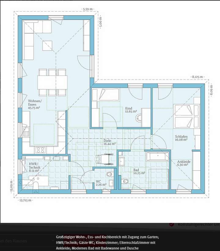 Grundriss Variante 1