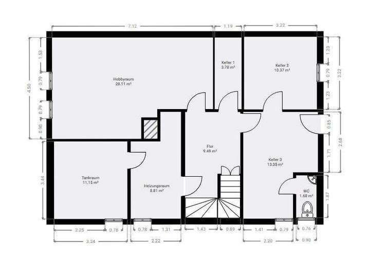 Grundriss Keller