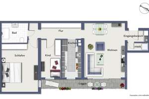 Modern und sofort bezugsfrei: 3 Zimmer, Einbauküche, Loggia und Stellplatz – 97078 Lindleinsmühle, Würzburg – Vorschaubild 11