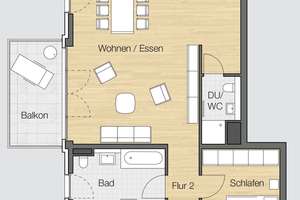 HOCHWERTIGE 3-RAUM-WOHNUNG MIT PARKETT, FUSSBODENHEIZUNG UND TOP-BÄDERN ***** – Am Wildpark  24, 40629 Ludenberg, Düsseldorf – Vorschaubild 10