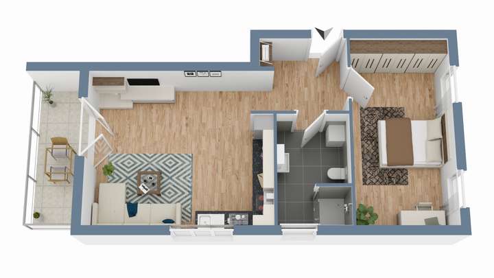 Unverbindlicher 3D Grundriss d