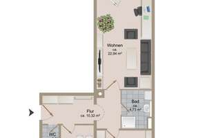 Frisch sanierte 2‑Zimmer‑Wohnung mit Südbalkon und Aufzug im Augsburger Textilviertel – Die vollständige Adresse der Immobilie erhältst du vom Anbieter., 86153 Am Schäfflerbach, Augsburg – Vorschaubild 19