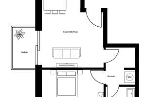 Elegantes Wohnen mit Stil. Möblierte 2-Zimmer-Wohnung mit Balkon. – Die vollständige Adresse der Immobilie erhältst du vom Anbieter., 81373 Mittersendling, München – Vorschaubild 9