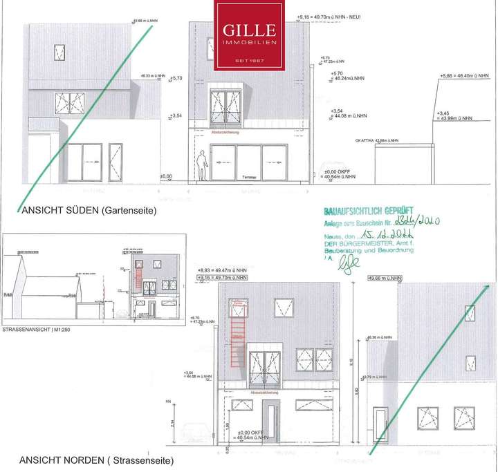 Neubau Ansichten Süden Gartens