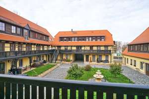 "Sächsischer Reiterhof": Balkon + Dusche