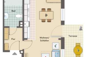 Single-Appartement mit Garten an der Clemenskirche – Hohe Geest 13, 48165 Hiltrup-Mitte, Münster – Vorschaubild 7