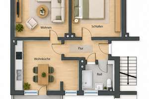 Charmante 2-Zimmer-Wohnung mit großem Balkon in Köln-Nippes – provisionsfrei – 50733 Nippes (Ortsteil), Köln – Vorschaubild 2
