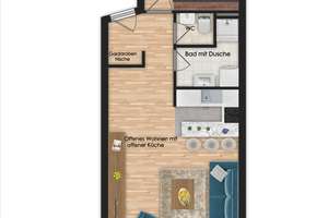 Bosch Nähe 2 Zimmer Wohnung in Reutlingen schön geschnitten ideal für Studenten und Paare im 1OG.+TG – Die vollständige Adresse der Immobilie erhältst du vom Anbieter., 72762 Reutlingen-Mitte, Reutlingen – Vorschaubild 11