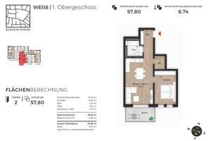Moderne 2-Zimmer-Wohnung in ruhiger Lage – nahe Siemens Campus und S-Bahn – Bunsenstraße 10, 91058 Bierlach, Erlangen – Vorschaubild 14