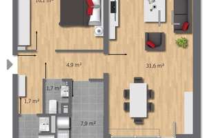 Gut geschnittene 2,5-Raumwohnung (Erbbaurecht) mit Balkon und Aufzug auf der Margarethenhöhe  – Die vollständige Adresse der Immobilie erhältst du vom Anbieter., 45149 Margarethenhöhe, Essen – Vorschaubild 17