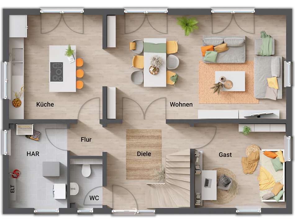 Grundriss-Einfamilienhaus-Land