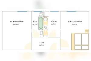 Tauschwohnung: Helle 2-Zimmer im Zentrum gegen 3-Zimmer im Kiez – Strausberger Platz 16, 10243 Friedrichshain, Berlin – Vorschaubild 2