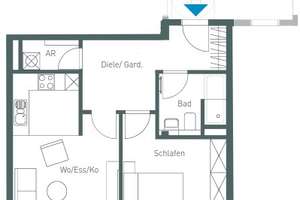Wunderschöne möblierte, helle 2-Zi-Whg. mit EBK 4. OG Südbalkon mit unverbautem Blick – Erich-Nehlhans-Straße 25, 10247 Prenzlauer Berg, Berlin – Vorschaubild 14