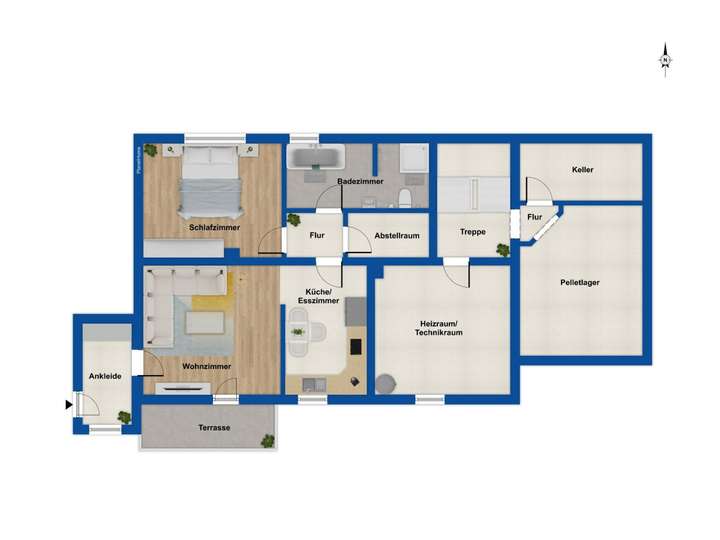 Grundriss Erdgeschoss - WE 1