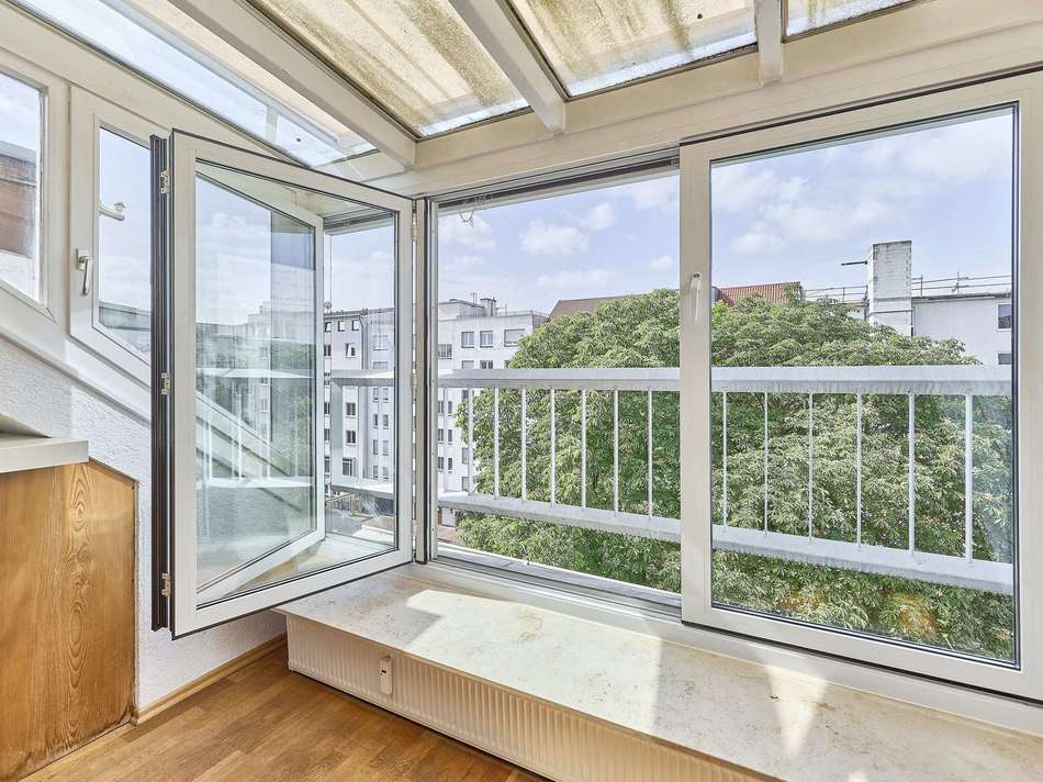 Verglaster Bereich, Wohnzimmer