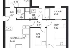 Tolle 3-Zimmer-Wohnung mit zwei großen Balkonen in ruhiger Lage von Karlsruhe-Grötzingen – Die vollständige Adresse der Immobilie erhältst du vom Anbieter., 76229 Grötzingen, Karlsruhe – Vorschaubild 17