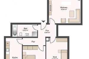 Stilvolle 3-Zimmer-Denkmalwohnung mit Balkon & Fußbodenheizung in ruhiger Lage von Leipzig – Die vollständige Adresse der Immobilie erhältst du vom Anbieter., 4229 Kleinzschocher, Leipzig – Vorschaubild 14