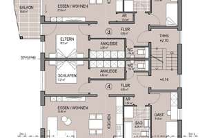 Moderne 2,5 und 3,5 Zimmer-Wohnung mit sonnigem Balkon oder Terrasse in Weilheim/Teck – Wühlestraße 7, 73235 Weilheim an der Teck – Vorschaubild 5