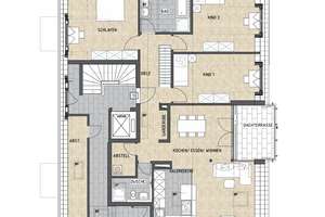 Klimatisierte 4 Zi.-Dachgeschosswohnung mit Galerie und Dachterrasse