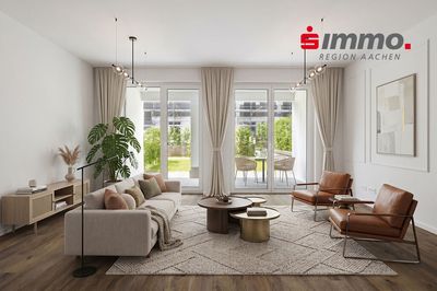 Bezugsfertige Neubau-Erdgeschosswohnung
mit eigenem Garten in sehr ruhiger Lage