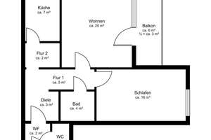 Sonnige 2-Zimmer-Wohnung mit Südbalkon & Tiefgarage in Lokstedt – Die vollständige Adresse der Immobilie erhältst du vom Anbieter., 22529 Lokstedt, Hamburg – Vorschaubild 5