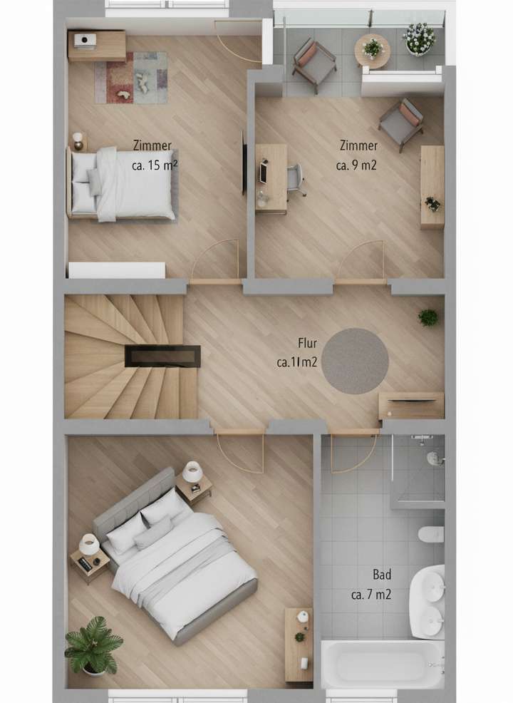 Grundriss Obergeschoss