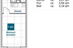 renovierte 1 Raumwohnung – Amalie-Dietrich-Platz 9, 1169 Gorbitz-Süd, Dresden – Vorschaubild 3