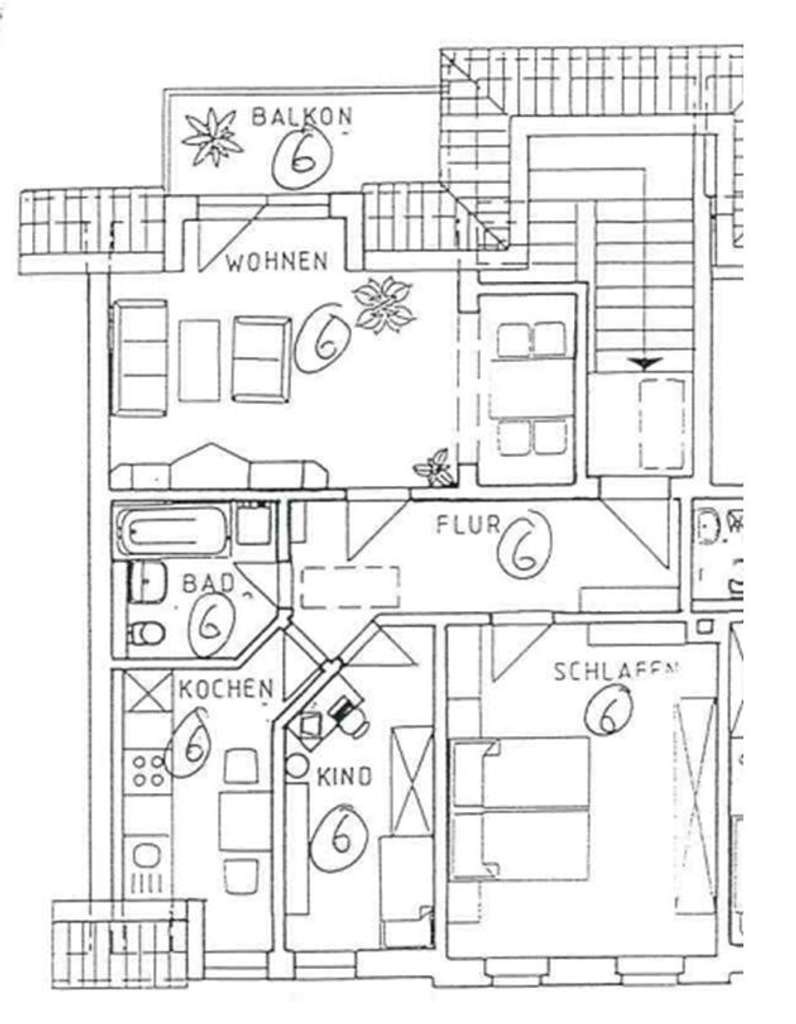 + + + attraktive 3-Zimmer DG Wohnung mit Balkon zur Westseite + + +