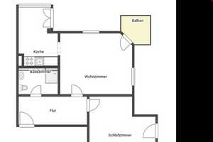 Schöne 2-Zimmer-Wohnung mit Balkon und Küchenzeile in Zeuthen – Dahme-Spreewald (Kreis) – Vorschaubild 1