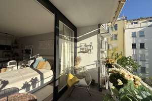 Zum 15.6/1.7 *Möblierte sonnige Wohn-Oase. Münchner Freiheit. Ruhig mit West-Loggia, TG-Stellplatz.